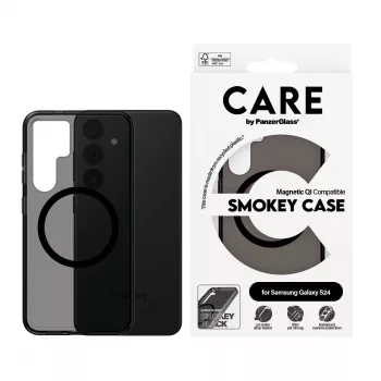 PanzerGlass CARE™ by ® Urban Combat Case Smokey met zwart Qi-compatibel Samsung Galaxy S24