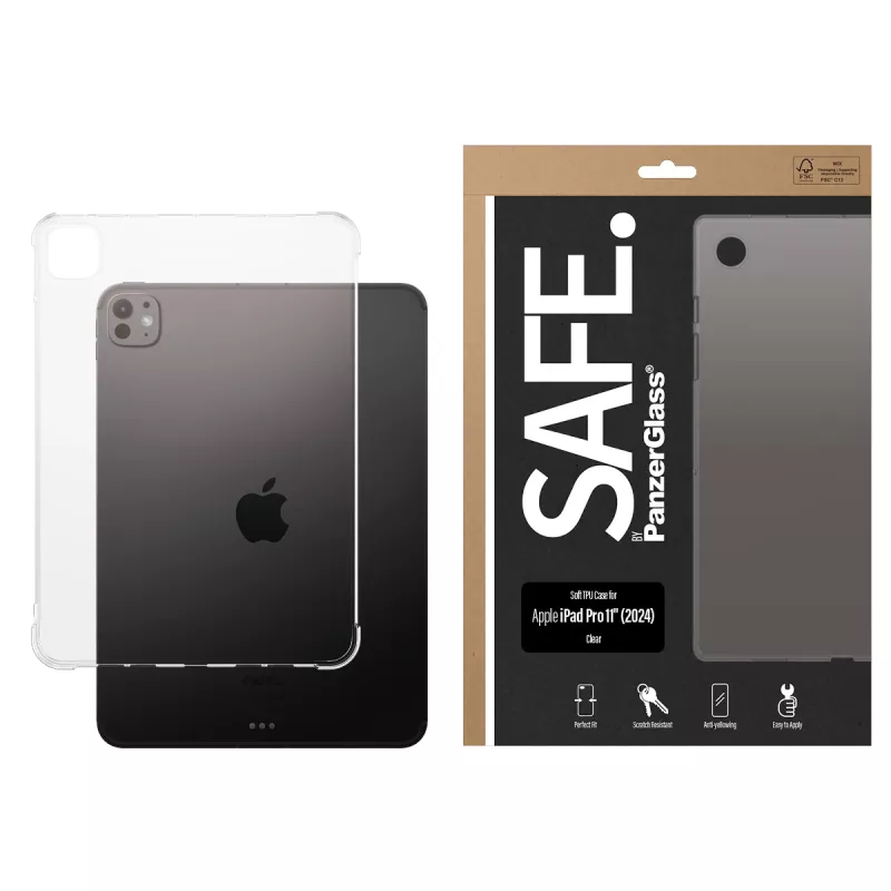 PanzerGlass SAFE. by ® TPU-hoes transparant iPad Pro 11'' (2024)