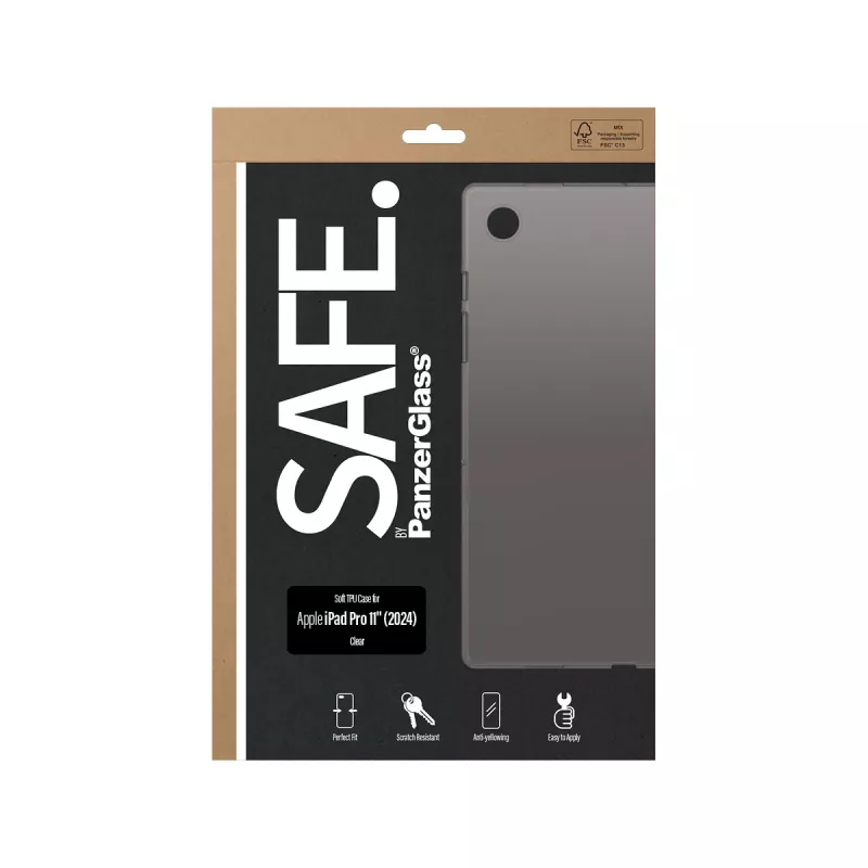 PanzerGlass SAFE. by ® TPU-hoes transparant iPad Pro 11'' (2024)