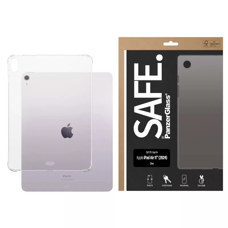 PanzerGlass SAFE. by ® TPU-hoes transparant iPad Air 11'' (2024)