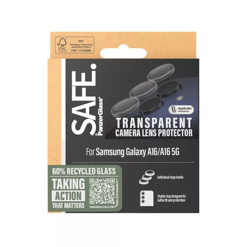 PanzerGlass SAFE. by ® camerabescherming transparant Samsung Galaxy A16 4G | A16 5G