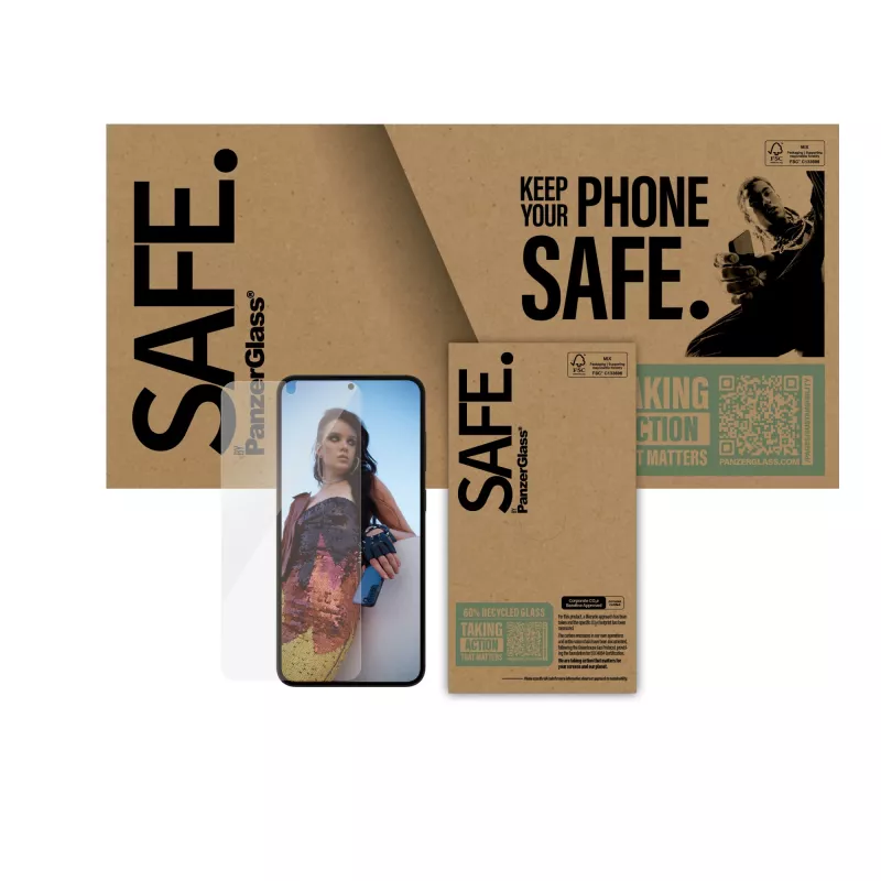 PanzerGlass SAFE. by ® displaybescherming Samsung Galaxy S25+ | S24+ | Ultra-Wide Fit