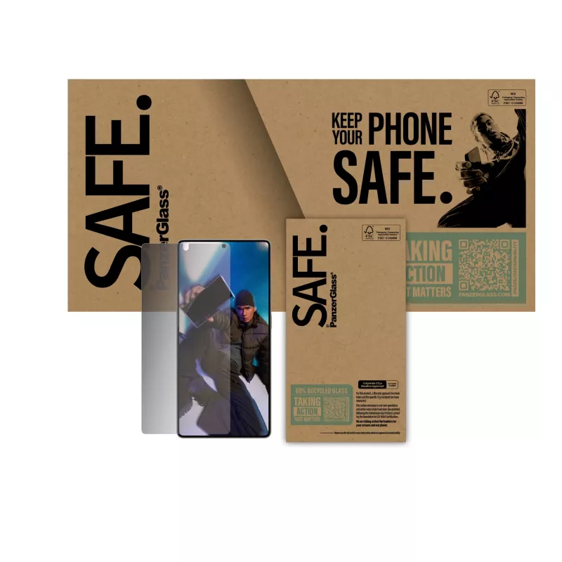 PanzerGlass SAFE. by ® privacy screenprotector Samsung Galaxy S25 Ultra | Ultra-Wide Fit