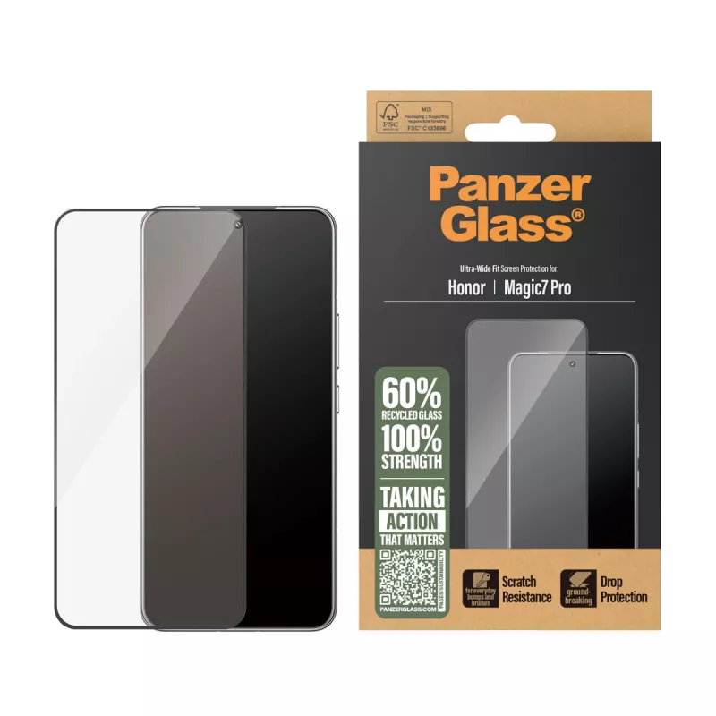PanzerGlass ® displaybeschermingsfolie Honor Magic7 Pro | Ultra-Wide Fit