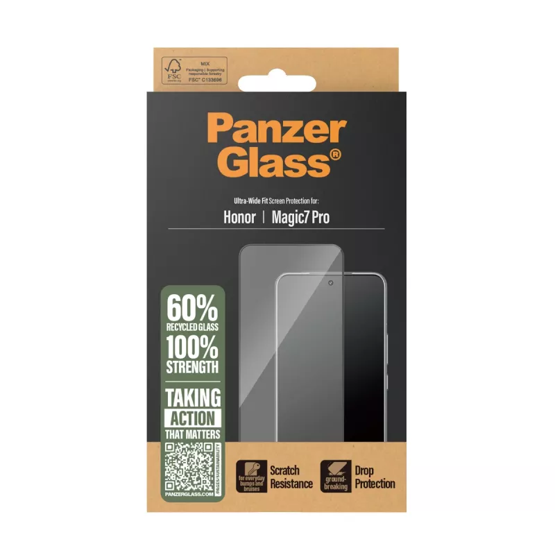 PanzerGlass ® displaybeschermingsfolie Honor Magic7 Pro | Ultra-Wide Fit