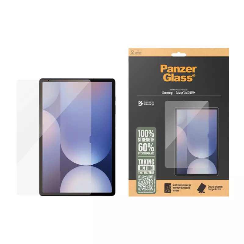 PanzerGlass® displaybescherming Samsung Galaxy Tab S10 FE+ | Ultra-Wide Fit