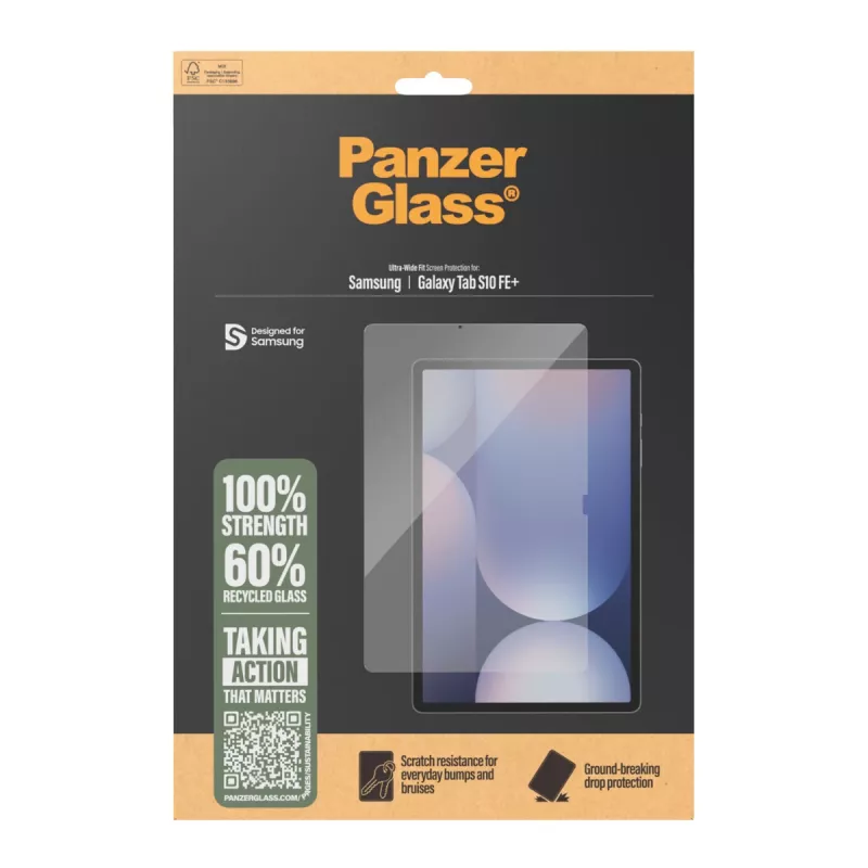 PanzerGlass® displaybescherming Samsung Galaxy Tab S10 FE+ | Ultra-Wide Fit