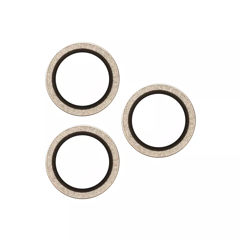 PanzerGlass® Hoops® cameraobjectiefbescherming glitter goud iPhone 17 Pro | iPhone 17 Pro Max | iPhone 16 Pro | 16 Pro Max