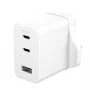 PanzerGlass empower™ by ® Turbo 70W meervoudige oplader incl. 2 x USB-C + USB-A | UK-stekker | zilverwit