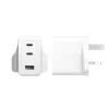 PanzerGlass empower™ by ® Turbo 70W meervoudige oplader incl. 2 x USB-C + USB-A | UK-stekker | zilverwit