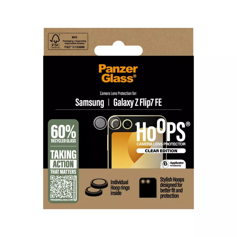 PanzerGlass® Hoops® cameraobjectiefbescherming transparant Samsung Galaxy Z Flip7 FE