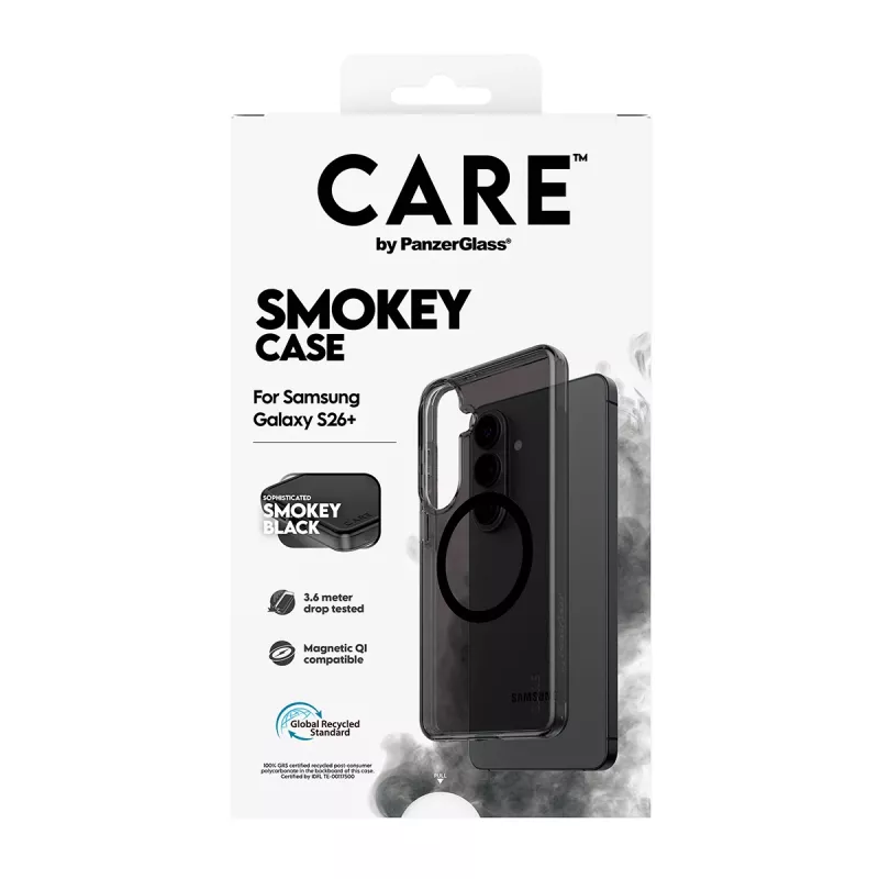 PanzerGlass CARE™ by ® Urban Explorer Case Smokey met zwart Qi Samsung Galaxy S26+
