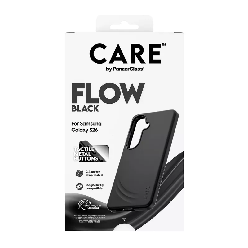 PanzerGlass CARE™ by ® Flow Case zwart met Qi Samsung Galaxy S26