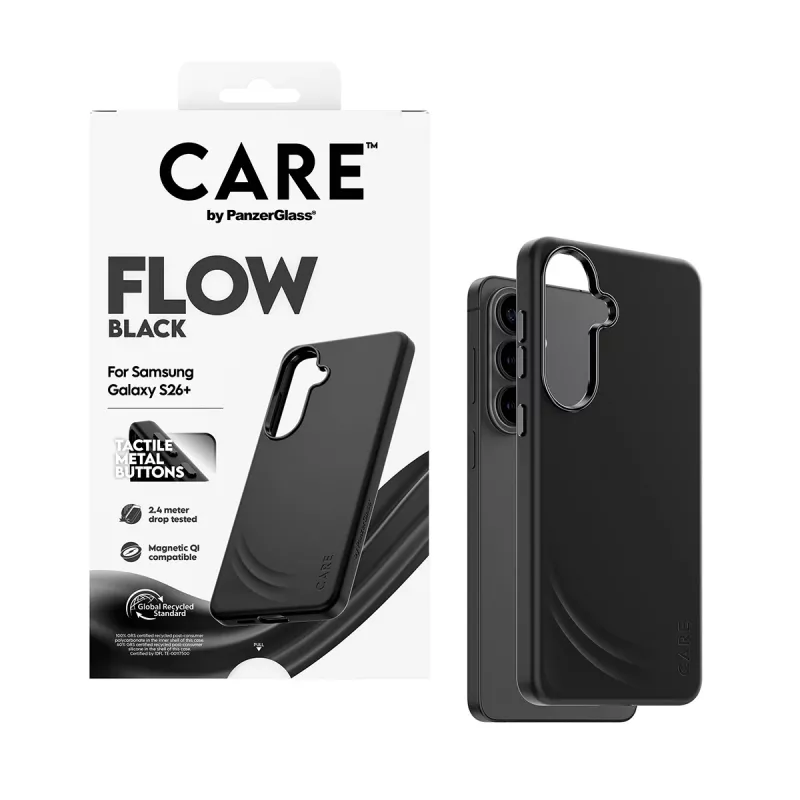 PanzerGlass CARE™ by ® Flow Case zwart met Qi Samsung Galaxy S26+