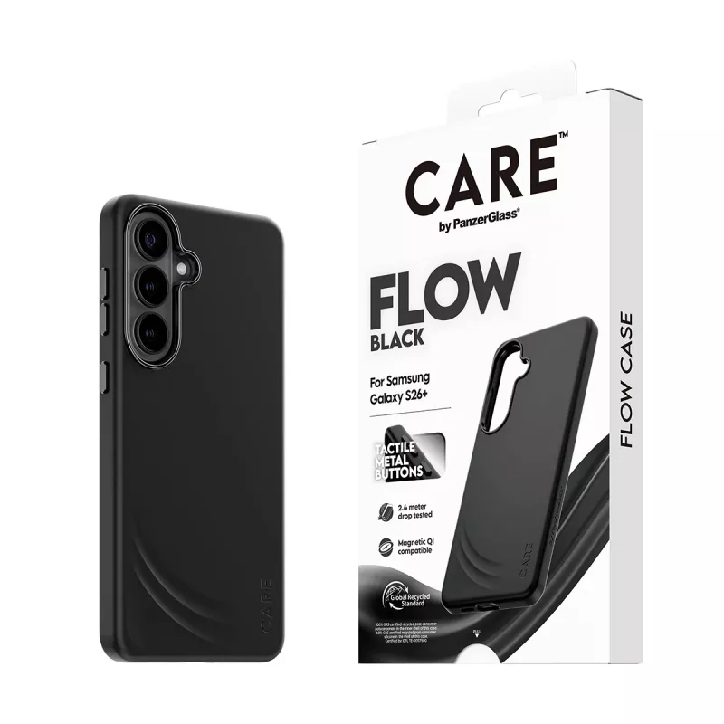 PanzerGlass CARE™ by ® Flow Case zwart met Qi Samsung Galaxy S26+