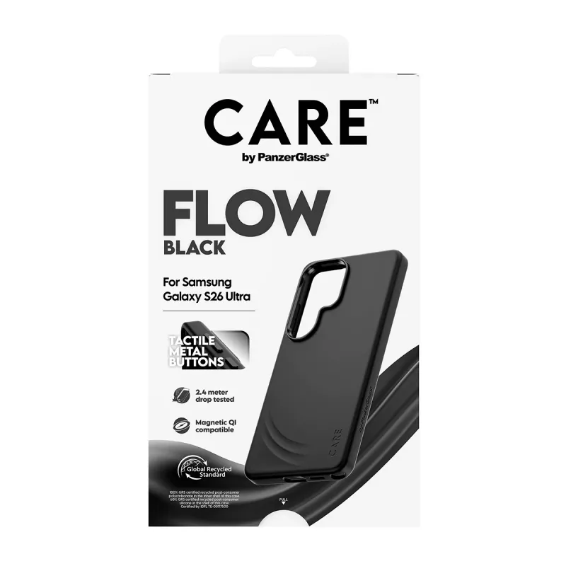 PanzerGlass CARE™ by ® Flow Case zwart met Qi Samsung Galaxy S26 Ultra