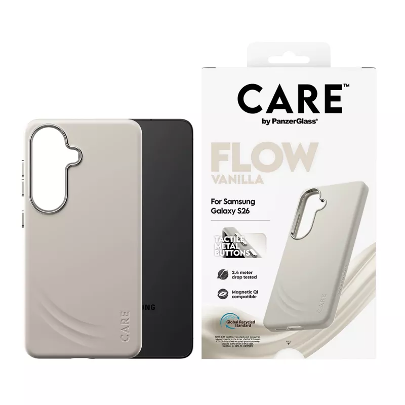 PanzerGlass CARE™ by ® Flow Case Vanilla met Qi Samsung Galaxy S26