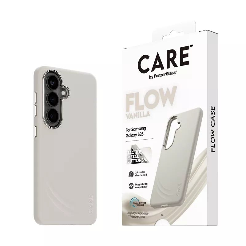 PanzerGlass CARE™ by ® Flow Case Vanilla met Qi Samsung Galaxy S26