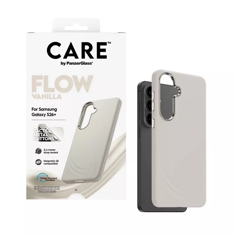 PanzerGlass CARE™ by ® Flow Case Vanilla met Qi Samsung Galaxy S26+
