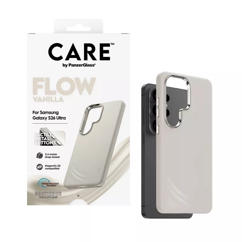 PanzerGlass CARE™ by ® Flow Case Vanilla met Qi Samsung Galaxy S26 Ultra