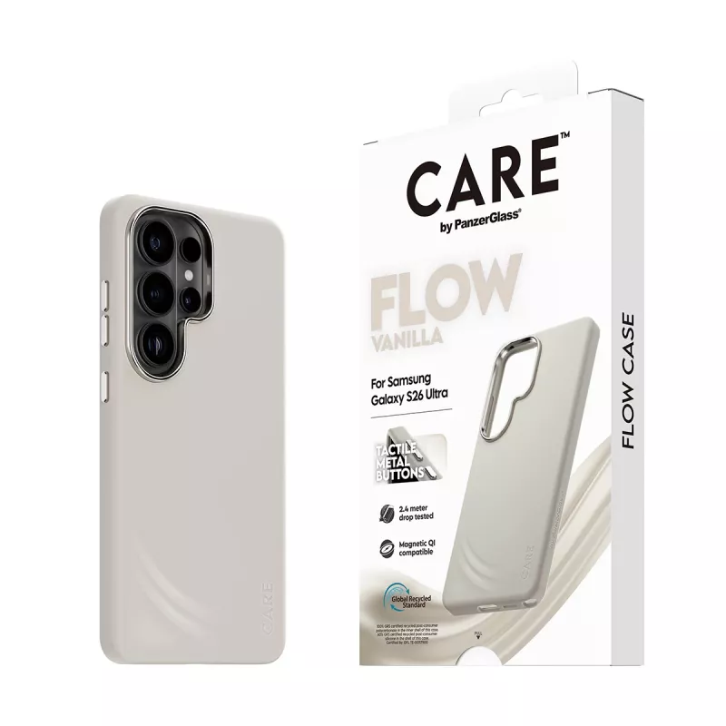 PanzerGlass CARE™ by ® Flow Case Vanilla met Qi Samsung Galaxy S26 Ultra