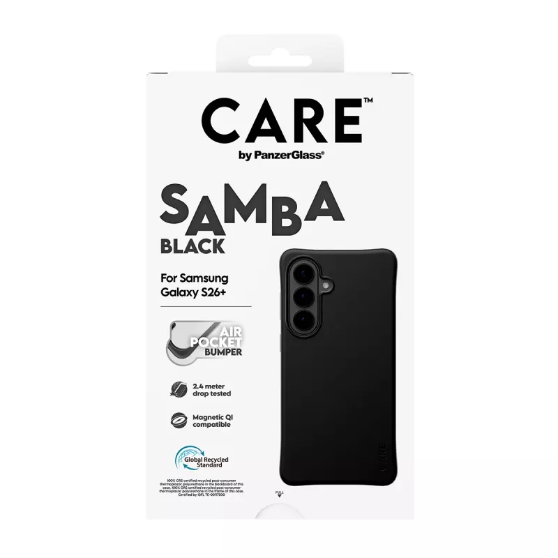 PanzerGlass CARE™ by ® Samba Case zwart met Qi Samsung Galaxy S26+