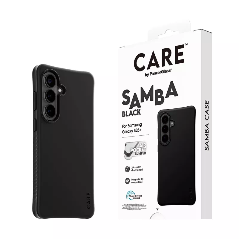 PanzerGlass CARE™ by ® Samba Case zwart met Qi Samsung Galaxy S26+