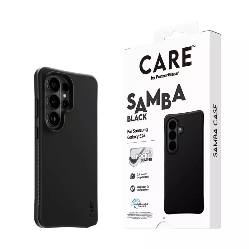 PanzerGlass CARE™ by ® Samba Case zwart met Qi Samsung Galaxy S26 Ultra