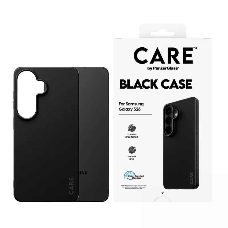 Beschermhoes van TPU PanzerGlass CARE™ voor Samsung Galaxy S26 – zwart