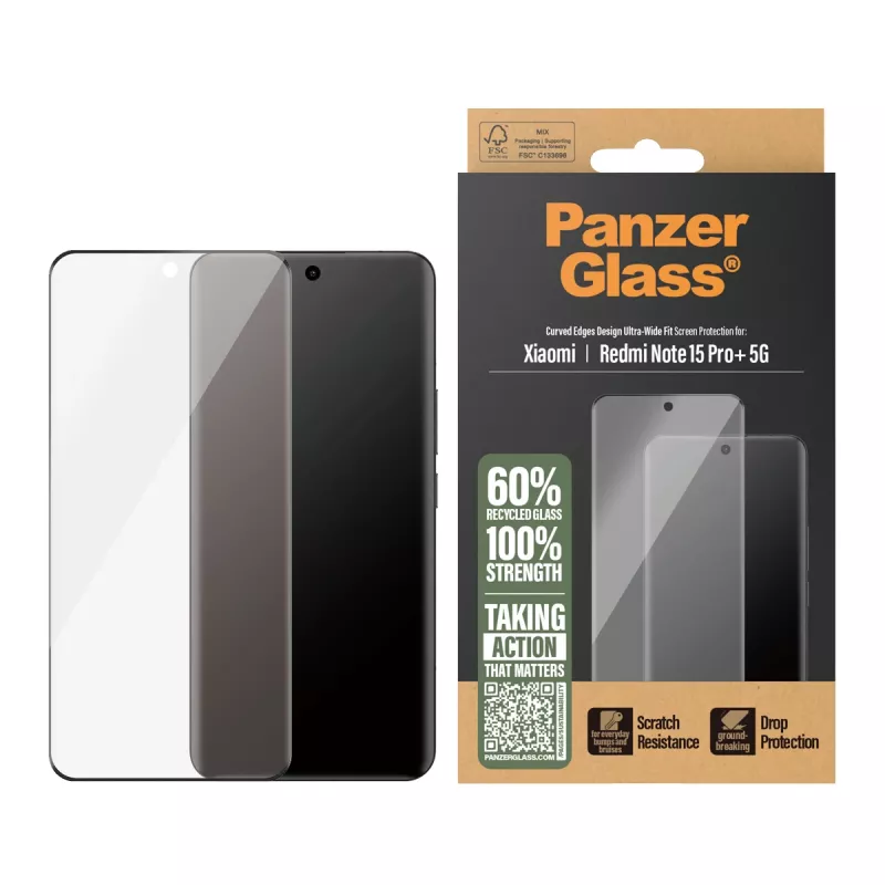 PanzerGlass® schermbescherming Xiaomi Redmi Note 15 Pro+ 5G | Ultra-Wide Fit