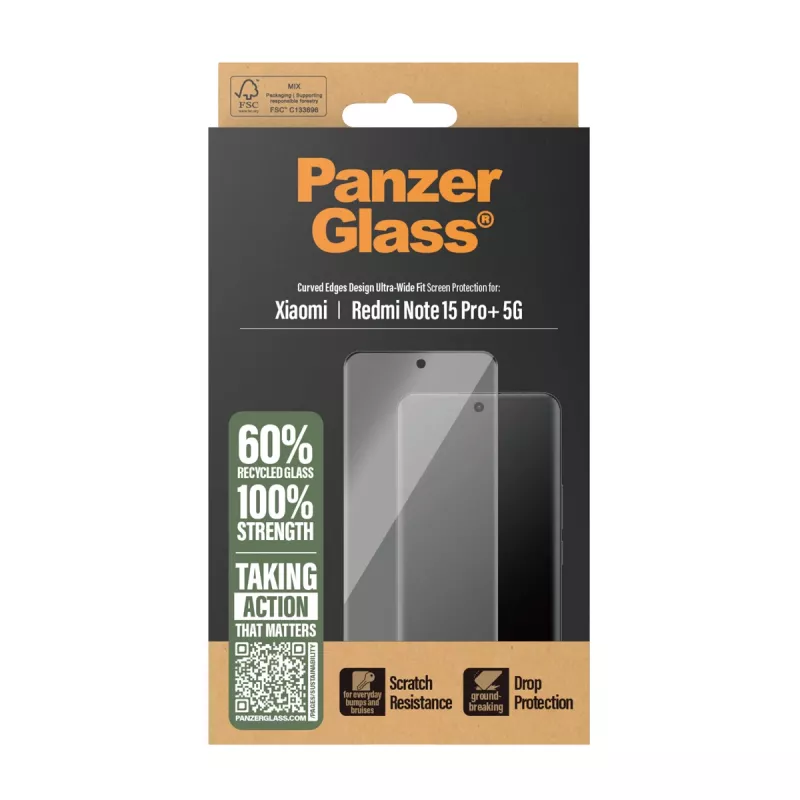 PanzerGlass® schermbescherming Xiaomi Redmi Note 15 Pro+ 5G | Ultra-Wide Fit