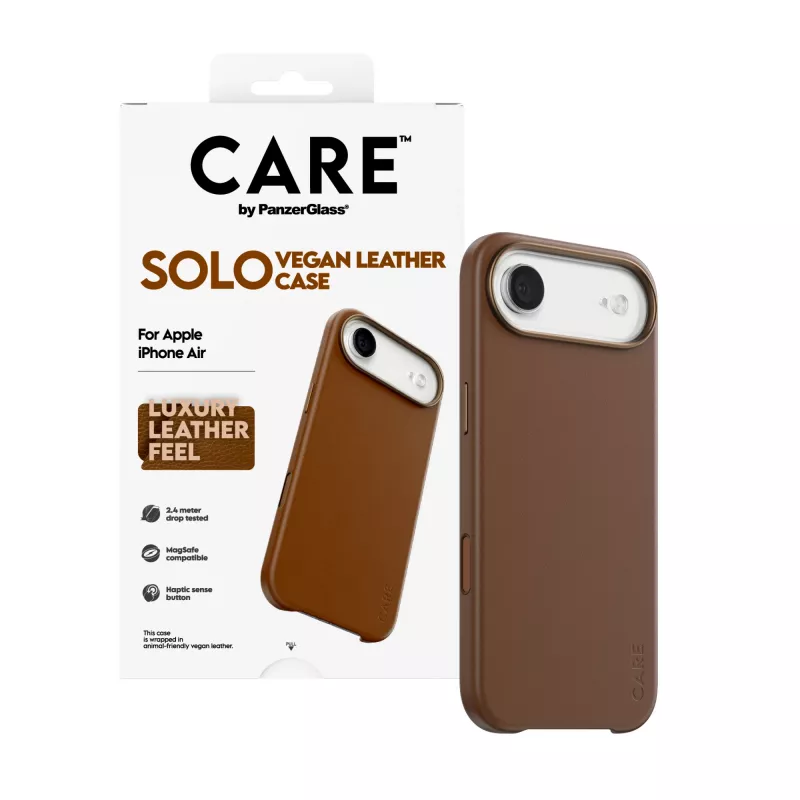 PanzerGlass CARE Solo Case voor Apple iPhone Air, bruin, hoesje