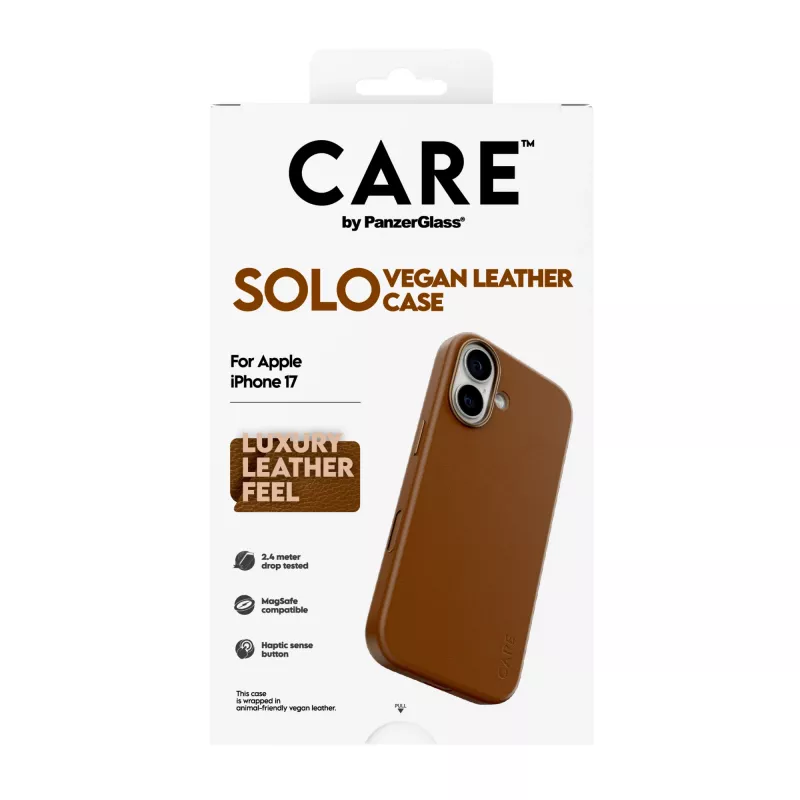 Beschermhoes PanzerGlass CARE Solo voor iPhone 17, bruin