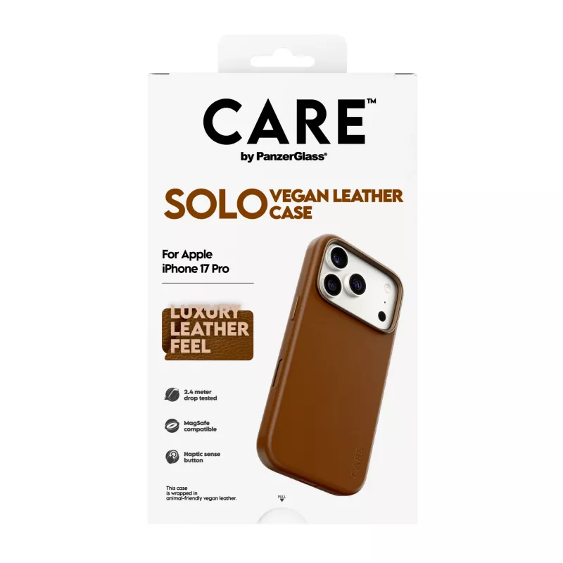 PanzerGlass CARE Solo hoesje bruin voor Apple iPhone 17 Pro