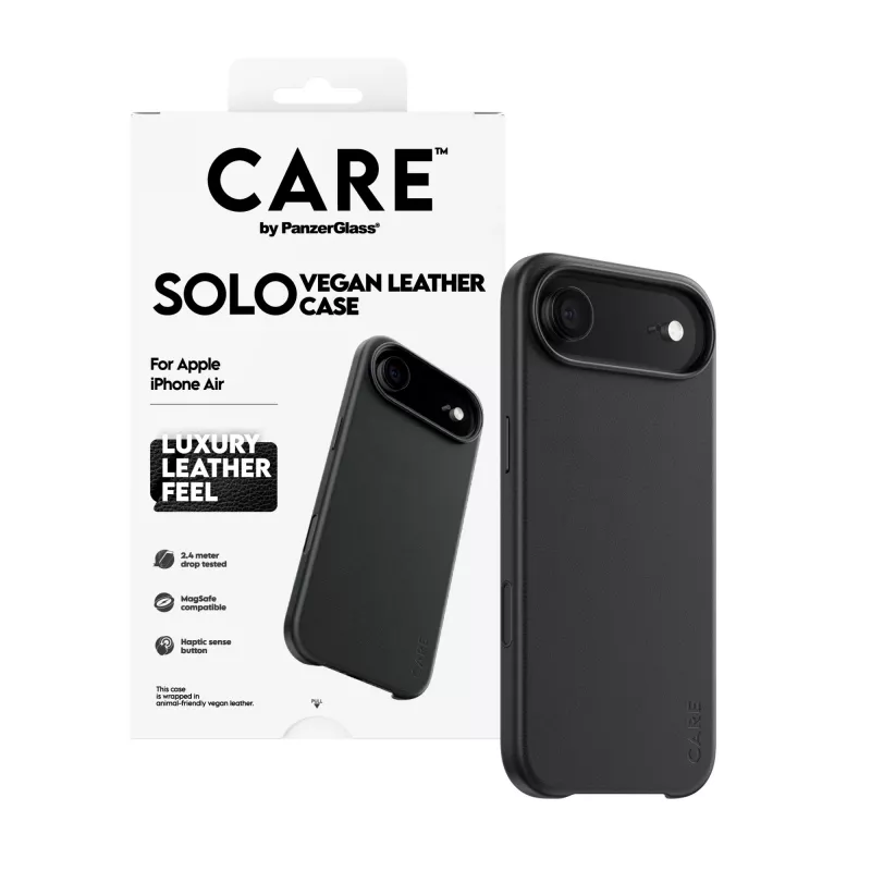 Beschermhoes PanzerGlass CARE Solo voor Apple iPhone Air, zwart