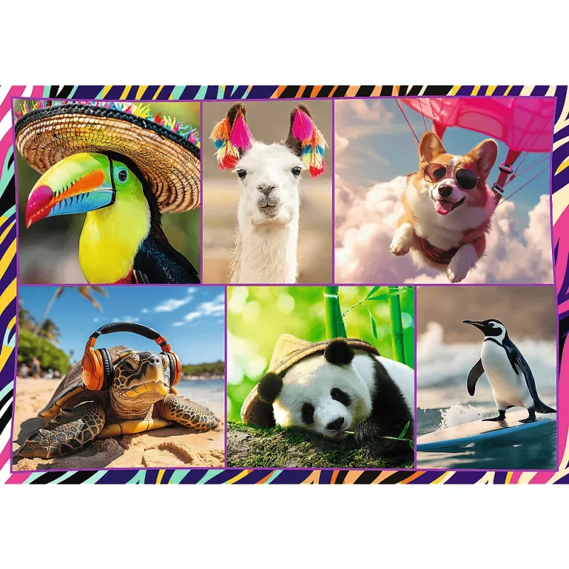 Puzzel TREFL Funny — 4 x 250 stukjes, themaset voor kinderen