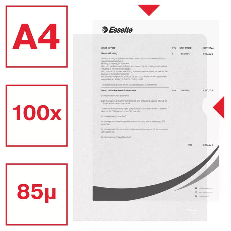 Esselte Essential ordner A4, 30% pre-consumer gerecycled kunststof