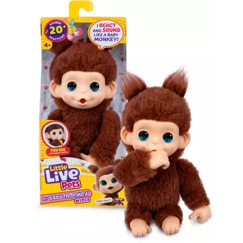 Moose Toys Little Live Pets My Baby Monkey 'Chikki Cherry', jongen/meisje, 2 jaar, met geluid