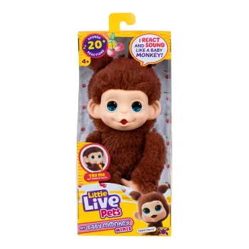 Moose Toys Little Live Pets My Baby Monkey 'Chikki Cherry', jongen/meisje, 2 jaar, met geluid