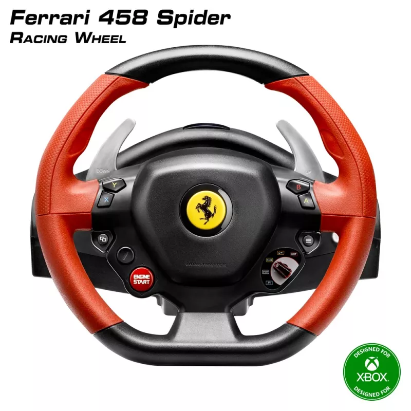 Thrustmaster Ferrari 458 Spider zwart, rood USB stuur + pedalen Xbox One