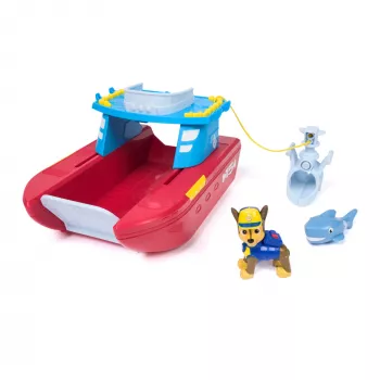 PAW Patrol Sea Patroller voertuig met Chase- en haaienfiguur, 2 patrouillemodi, kinderspeelgoed voor jongens en meisjes vanaf 3 jaar