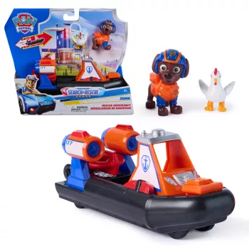 PAW Patrol: Search & Rescue, Zuma Rescue hovercraft watervoertuig met 2 figuren, speelgoedboot met terugtrekactie, kinderspeelgoed voor jongens & meisjes vanaf 3 jaar