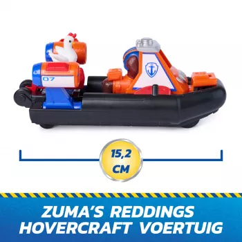 PAW Patrol: Search & Rescue, Zuma Rescue hovercraft watervoertuig met 2 figuren, speelgoedboot met terugtrekactie, kinderspeelgoed voor jongens & meisjes vanaf 3 jaar