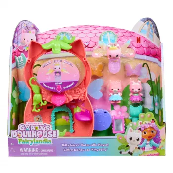 Gabbys poppenhuis Feenlandia, Kitty Feen Schwing-flieg-riffes speelset met 12 delen & exclusieve Schwing-flieg-riff ring, kinderspeelgoed voor meisjes & jongens vanaf 3 jaar