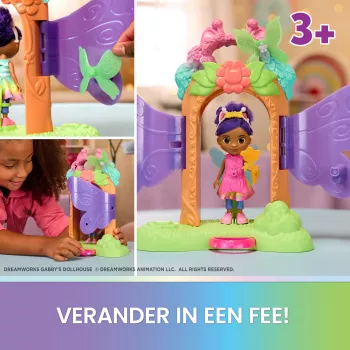 Gabby's Dollhouse Fairylandia, Fairy Magic Reveal speelset met transformatiefunctie en poppenhuis-accessoires, kinderspeelgoed voor meisjes & jongens vanaf 3 jaar