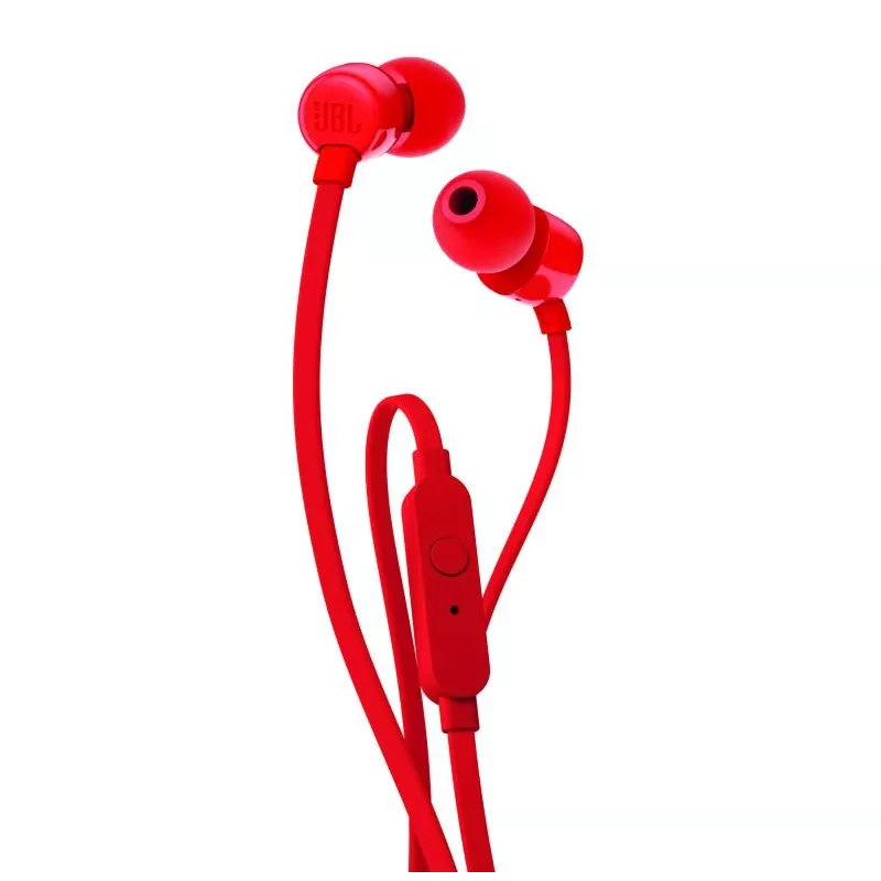 JBL T110 headset bedraad in-ear gesprekken/muziek rood