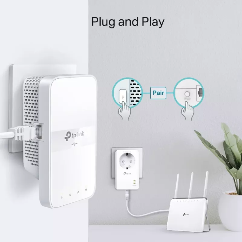TP-Link TL-WPA7617 KIT 1200 Mbit/s Ethernet LAN Wi-Fi wit 2 stuks