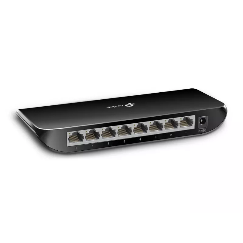 TP-Link 8-poorts Gigabit desktop netwerkswitch, unmanaged, Gigabit Ethernet (10/100/1000), wandmontage mogelijk