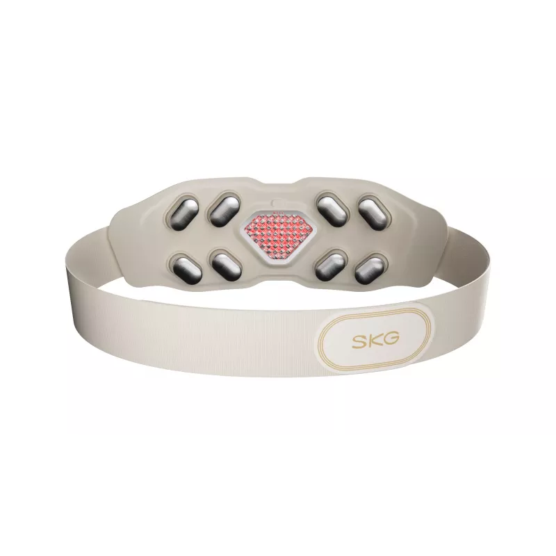 Taille-massageapparaat SKG W9-Pro — batterijgevoed 10 W, vibratie- en combinatiemassage, ingebouwde accu, wit