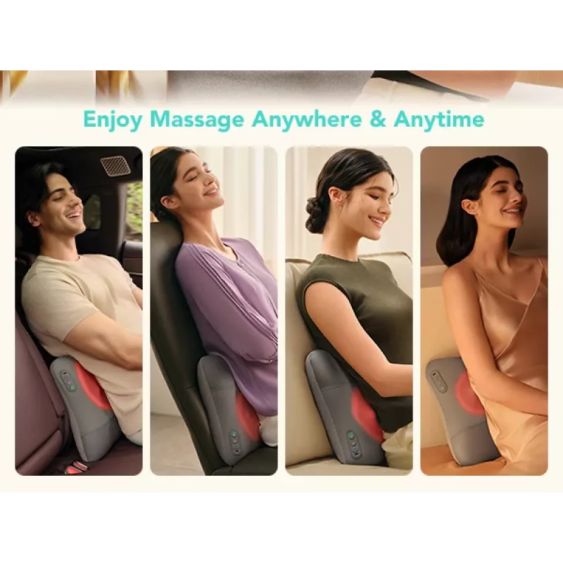 SKG VS500 massagekussen – kneedmassage, batterijgevoed 10 W, ingebouwde accu, grijs